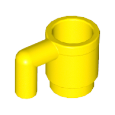LEGO 3899 Yellow Minifigure, Utensil Cup, 6264, 28655 (losse stenen 29-8) (140623)*