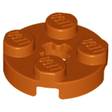 LEGO 4032 Dark Orange Plate, Round 2 x 2 with Axle Hole (losse stenen 2312)*P
