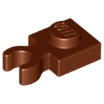 LEGO 4085d Reddish Brown Plate, Modified 1 x 1 with Open O Clip Thick (Vertical Grip),44860, 60897, 93793 (losse stenen 3-24) (210623)*
