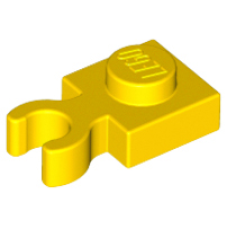 LEGO 76402 Yellow Plate, Modified 1 x 1 with Open O Clip Thick (Vertical Grip), 44860, 60897, 93793 (losse stenen 31-5)*P