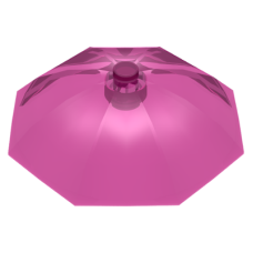 LEGO 4094 Trans Dark Pink Minifigure, Utensil Umbrella Top with No Bottom Flaps, 6 x 6 with Top Stud,51489, 58572 (280623)*