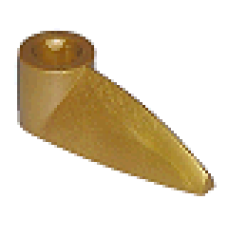LEGO 41669 Pearl Gold Bionicle 1 x 3 Tooth with Axle Hole, 16646, 48267, 51446, x346 (losse stenen 20-19)*P