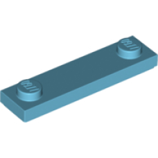 LEGO 41740 Medium Azure Plate, Modified 1 x 4 with 2 Studs with Groove*