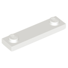 LEGO 41740 White Plate, Modified 1 x 4 with 2 Studs with Groove (losse stenen 23-4)*P