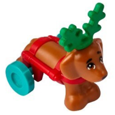 LEGO  Advent Calendar 2023, Friends (Day 24) - Reindeer Dachshund with Red Wheelchair Harness (losse dieren 2-20)