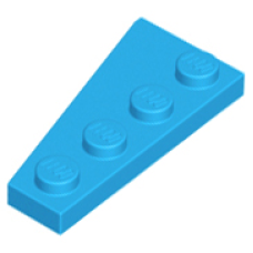 LEGO 41769 Dark Azure Wedge, Plate 4 x 2 Right (losse stenen 26-16)*P