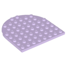 LEGO 41948 Lavender  Plate, Round 8 x 8 Rounded End 