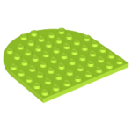 LEGO 41948 Lime  Plate, Round 8 x 8 Rounded End *P