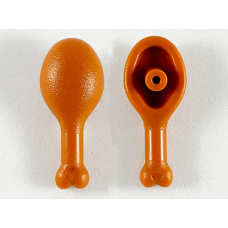 LEGO 42876 Dark Orange Turkey Drumstick, 22mm with Oval Opening on Back, 77088 (losse stenen 1-3) 240523