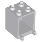 LEGO 4345 Light Bluish Gray Container, Box 2 x 2 x 2, 30060 (losse stenen 32-14) (140623)*
