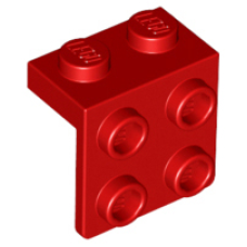 LEGO 44728 Red Bracket 1 x 2 - 2 x 2, 21712, 86644, 92411 (losse stenen 33-6)*P
