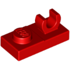 LEGO 44861 Red Plate, Modified 1 x 2 with Open O Clip on Top*