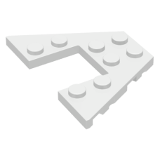 LEGO 47407 White Wedge, Plate 4 x 6 (losse stenen 23-11)*P