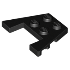 LEGO 48183 Black Wedge, Plate 3 x 4 with Stud Notches, 28842, 90194 (losse stenen 26-6)*P