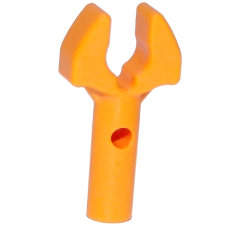 LEGO 48729b Orange Bar 1L with Clip Mechanical Claw - Cut Edges and Hole on Side, 41005 (losse stenen 17-23)*P