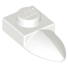 LEGO 49668 White Plate, Modified 1 x 1 with Tooth Horizontal, 35162, 49673 (losse stenen 33-21)*P