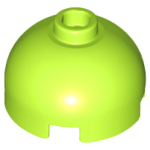 LEGO 553c Brick, Round 2 x 2 Dome Top - Hollow Stud with Bottom Axle Holder x Shape + Orientation  30367, 18841, 40528c lime (los. stenen 6-26)*