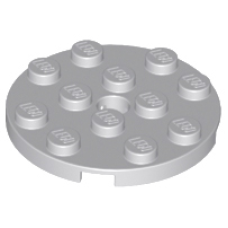 LEGO 60474 Light Bluish Gray Plate, Round 4 x 4 with Hole *P