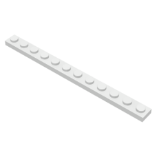 LEGO 60479 White Plate 1 x 12 (losse stenen 22-21)*P
