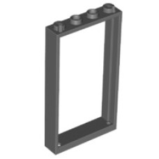LEGO 60596 Dark Bluish Gray Door, Frame 1 x 4 x 6 with 2 Holes on Top and Bottom, 40289, 66190 (plank) *P