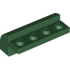 LEGO 6081 Slope, Curved 2 x 4 x 1 1/3 with 4 Recessed Studs Dark Green *