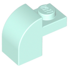 LEGO 6091 Light Aqua Slope, Curved 2 x 1 x 1 1/3 with recessed stud (losse stenen 41-8)