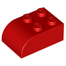 LEGO 6216 Red Part 6215 Slope, Curved 3 x 2 x 1 with Four Studs*