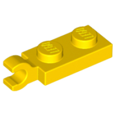 LEGO 63868 Yellow Plate, Modified 1 x 2 with Clip Horizontal on End *P