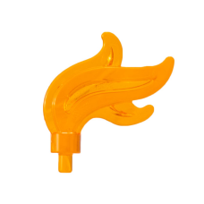LEGO 64647 Trans-Orange Minifig, Plume Feather Triple Compact / Flame / Water (losse stenen 7-13)*P