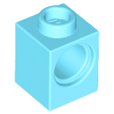 LEGO 6541 Medium Azure Technic, Brick 1 x 1 with Hole (losse stenen 36-8)*P