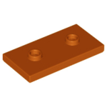 LEGO 65509 Dark Orange Plate, Modified 2 x 4 with 2 Studs (Double Jumper) (loc. los. stenen 4-16)*