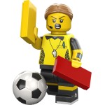 LEGO 71037 col24-1 Vrouwelijke Scheidsrechter (Complete set met Standaard)