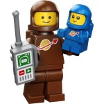 LEGO 71037 col24-3 Brown Astronaut and Spacebaby (Complete set met Standaard)