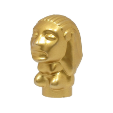 LEGO 76381 Metallic GoldMinifigure, Utensil Peruvian Temple Idol (Golden Idol) Type 2 - No Mold Position Number on Back, with Reinforced Inside (losse stenen 8-19)