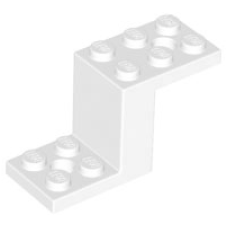 LEGO 76766 White Bracket 5 x 2 x 2 1/3 with 2 Holes and Bottom Stud Holder, 28964 (losse stenen 14-21)