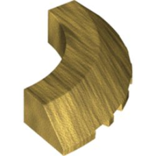 LEGO 76795 Pearl Gold Brick, Round Corner 5 x 5 with Slope 45 Edge without Studs *P