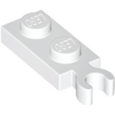LEGO 78256 White Plate, Modified 1 x 2 with Clip on End (Vertical Grip) (losse stenen 28-9)*P