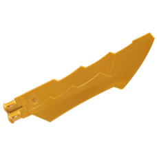LEGO 79895 Pearl Gold Propeller 1 Blade 14L with 2 Axle Holes and Jagged Edges (Sword Blade) *P