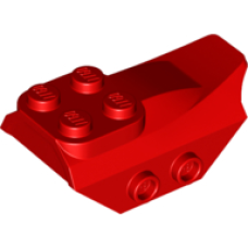 LEGO 79897 Red Slope, Curved 4 x 2 with 4 Studs on Top, 2 Studs on Each Side, Wing End*