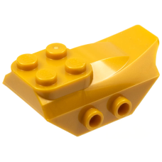 LEGO 79897 Pearl Gold Slope, Curved 4 x 2 with 4 Studs on Top, 2 Studs on Each Side, Wing End *P