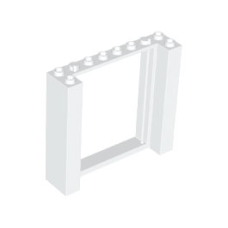 LEGO 80400 White Door, Frame 2 x 8 x 6