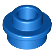 LEGO 85861 Blue Plate, Round 1 x 1 with Open Stud, 28626, 29387 (losse stenen 11-10)*