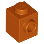 LEGO 87087 Dark Orange Brick, Modified 1 x 1 with Stud on Side (losse stenen10-14)*P