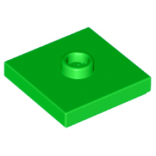 LEGO 87580 Bright Green Plate, Modified 2 x 2 with Groove and 1 Stud in Center (Jumper),23893, 92569 (losse stenen 38-15)