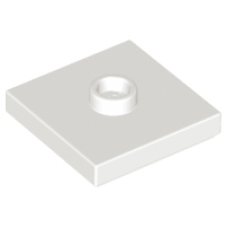 LEGO 87580 White Plate, Modified 2 x 2 with Groove and 1 Stud in Center (Jumper), 23893, 92569 (losse stenen 33-16) (120723)*
