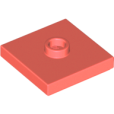 LEGO 87580 Coral Plate, Modified 2 x 2 with Groove and 1 Stud in Center (Jumper)
