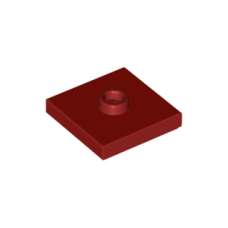 LEGO 87580 Dark Red Plate, Modified 2 x 2 with Groove and 1 Stud in Center (Jumper), 23893, 92569 (losse stenen 8-2) (130623)*