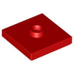 LEGO 87580 Red Plate, Modified 2 x 2 with Groove and 1 Stud in Center (Jumper), 23893, 92569 (losse stenen 19-7)*P