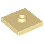 LEGO 87580 Tan Plate, Modified 2 x 2 with Groove and 1 Stud in Center (Jumper), 23893, 92569 *P