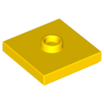 LEGO 87580 Yellow Plate, Modified 2 x 2 with Groove and 1 Stud in Center (Jumper),23893, 92569 (losse stenen 16-3)*P